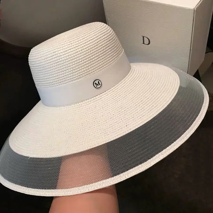 Woolen Rhinestone Solid Color Basin Hat Leisure Outdoor Beach Sun Hat