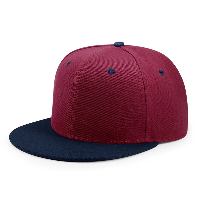 Flat Peak Snapback Caps Lady Fashion Polyester Plain Men Hiphop Blank Sport Cap