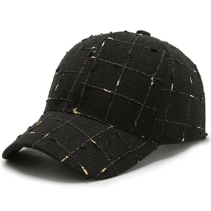 Spring And Autumn Female 6-Panel Tweed Cap