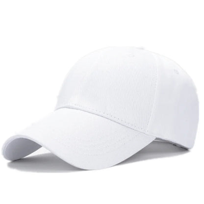 Unisex 100% Cotton Cap High Quality Solid Simple Color Hard Top Baseball Cap Men Women
