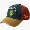Retro Print Soft Top 6 Panel Letter Graphic Baseball Cap