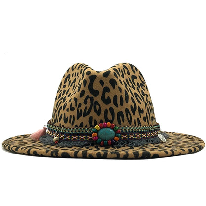 Trend Unisex Flat Brim Wool Felt Jazz Fedora Hats Men Women
