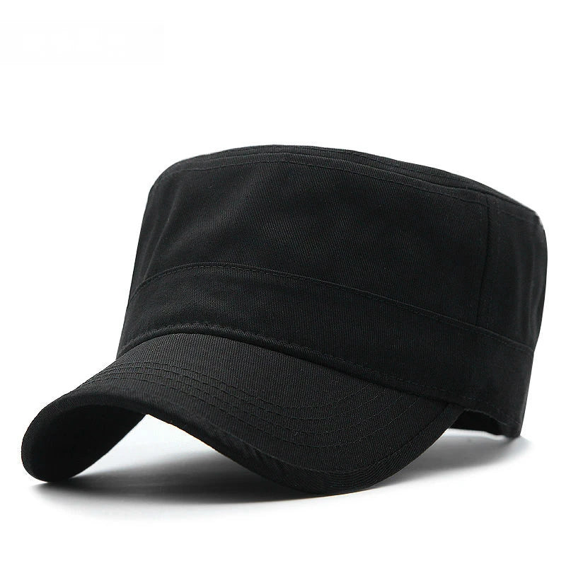 Big Head Man Large Size Pure Cotton Army Flat Cap