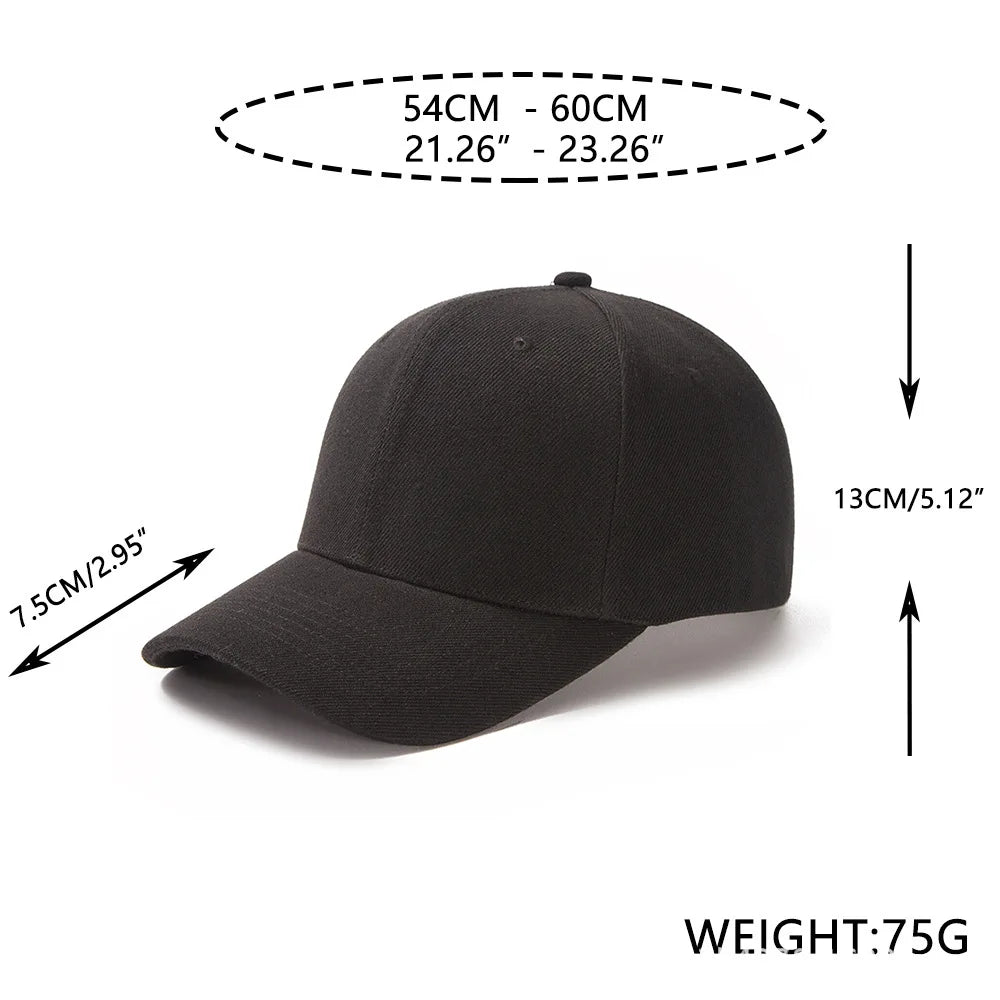 Men's Women's Sporty Twill 100% Cotton Baseball Cap