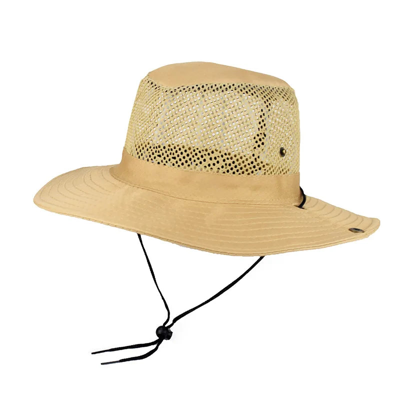 Men Women Outdoor Beach Seaside Sun Shade Breathable Bucket Hat