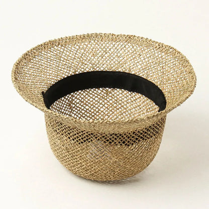 Promotional Price Classical Women Cloche Sun Hat Seagrass Beach Straw Hat