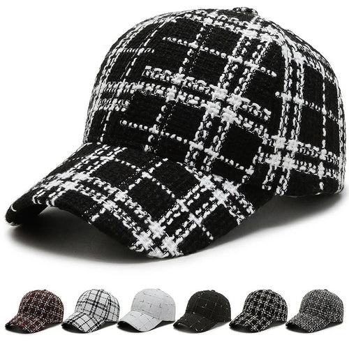 Spring And Autumn Female 6-Panel Tweed Cap