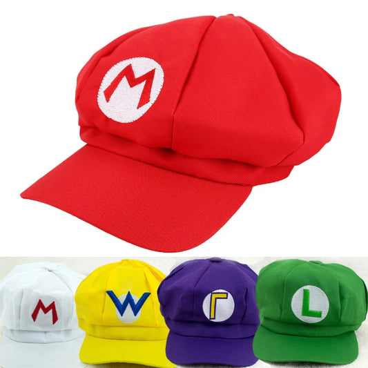 Anime Super Hat Cap Luigi Bros Letter Printed Cosplay Cartoon Baseball Hats