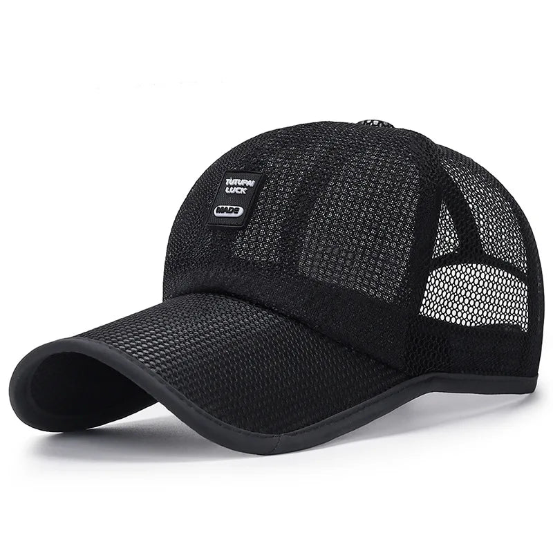 Pure Color Summer Quick Dry Breathable Full Mesh Trucker Cap