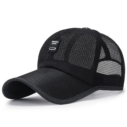 Pure Color Summer Quick Dry Breathable Full Mesh Trucker Cap