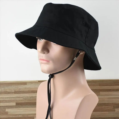Men Large Size Fisherman Hat Pure Cotton Sun Cap Male Bucket Hat Big Head Man