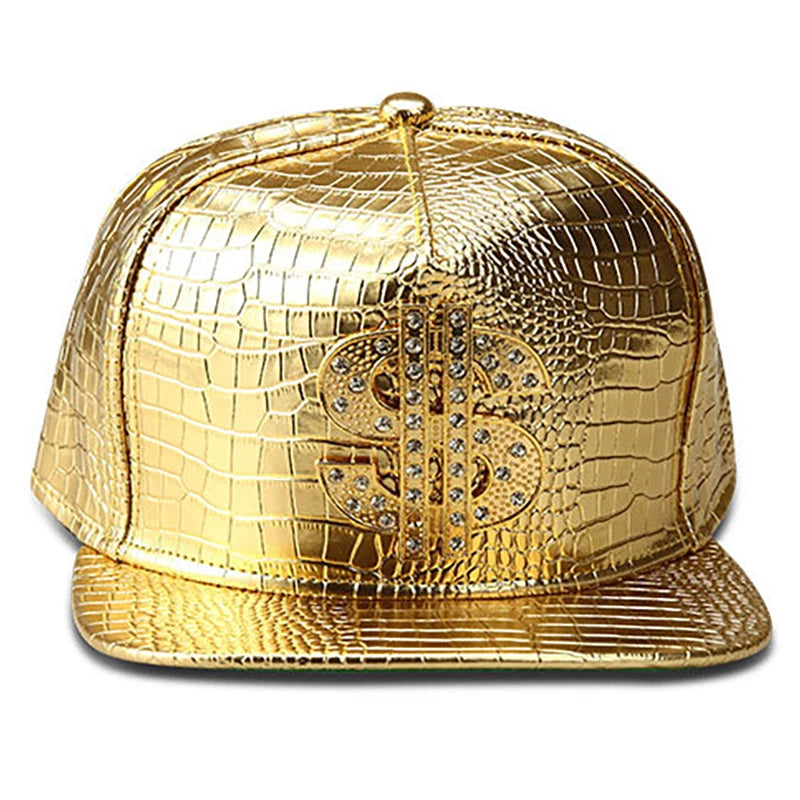 New Style Fashion Snapback Men Flat Brim Golden