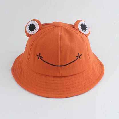 Parent-Kid Frog Bucket Hat Panama Fishing Hat Cartoon Cute Hats