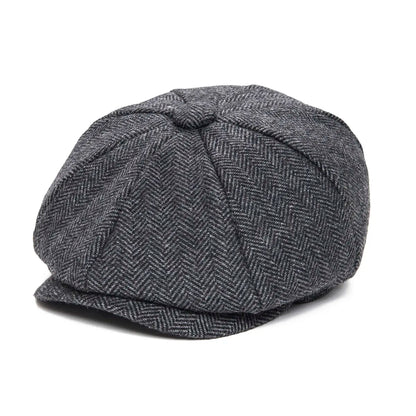 Kids Newsboy Caps Small Size Boy Woolen Tweed Flat Cap