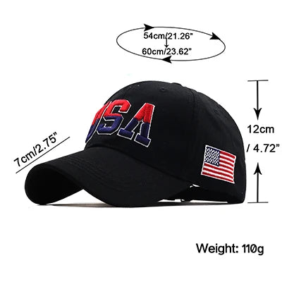 New Brand USA Flag Baseball Cap For Men Women Cotton Snapback Hat