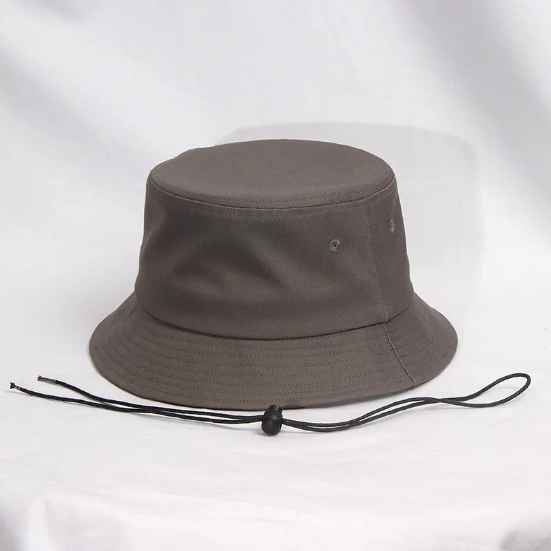 High Quality 100% Cotton Bucket Hat Women Summer Sun Caps Big Size Cap