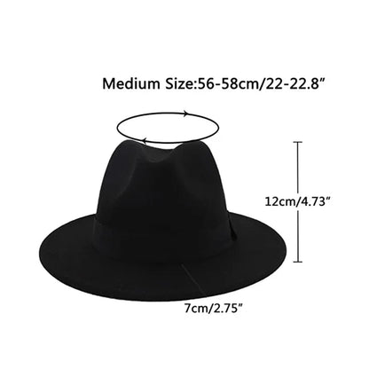 Women Winter Yellow Classic Elastic Fedora Hat