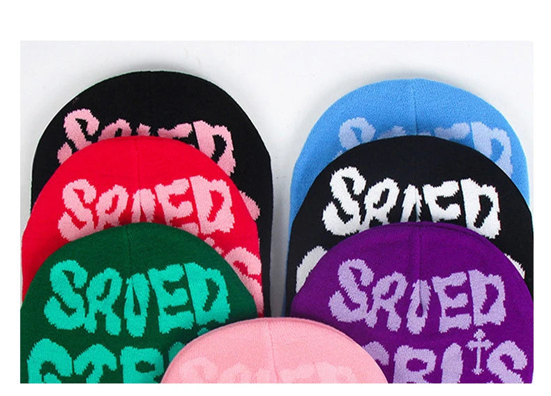 Y2k Uanged Acrylic Jacquard Woolen Beanie Cold Hat