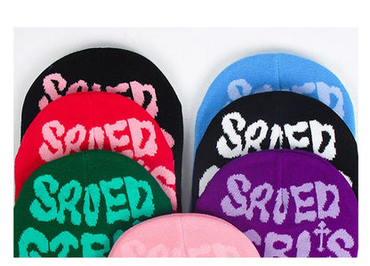Y2k Uanged Acrylic Jacquard Woolen Beanie Cold Hat