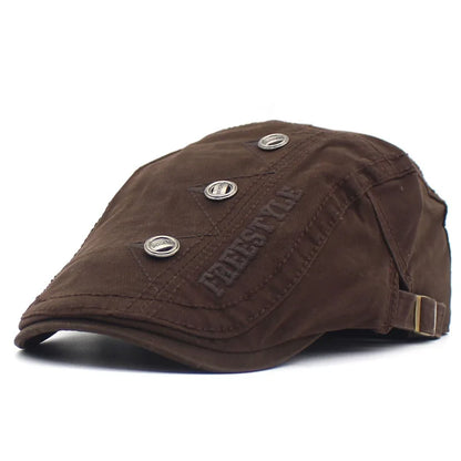 Spring Summer Letter Embroidery Newsboy Caps Men