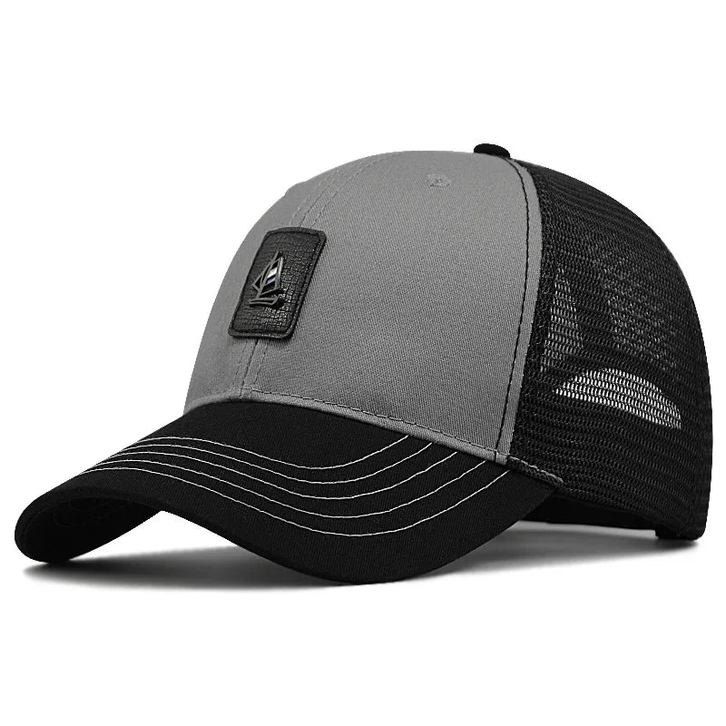 Big Head Man Plus Size Baseball Cap Men Summer Cotton Mesh Trucker Hat