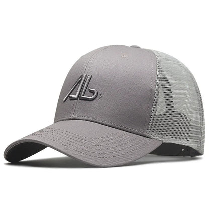Big Head Man Plus Size Baseball Cap Men Summer 100% Cotton Mesh Trucker Hat Male 3d Embroidery Snapback Hats