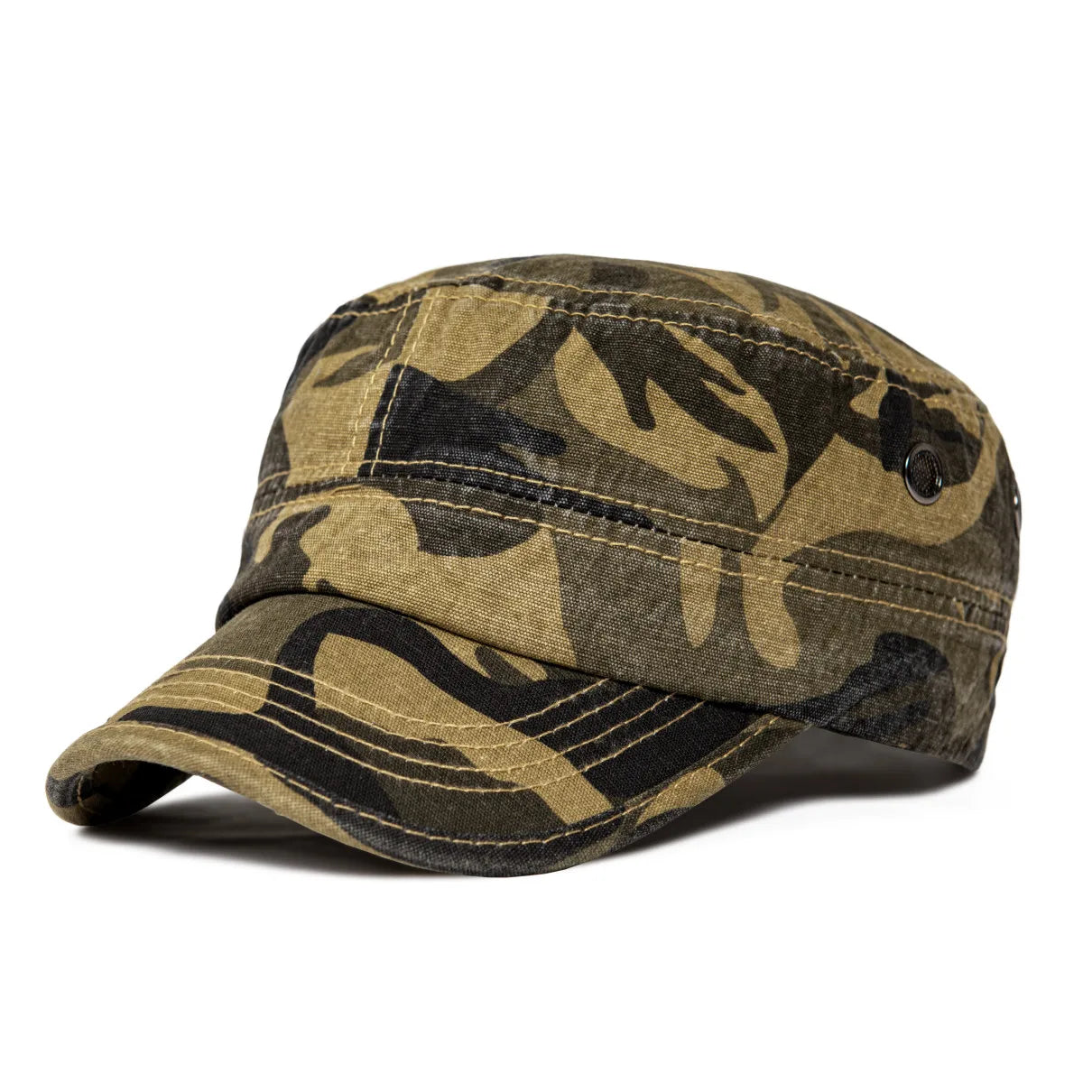 Washed Cotton Military Cadet Army Caps For Men Unique Design Adjustable