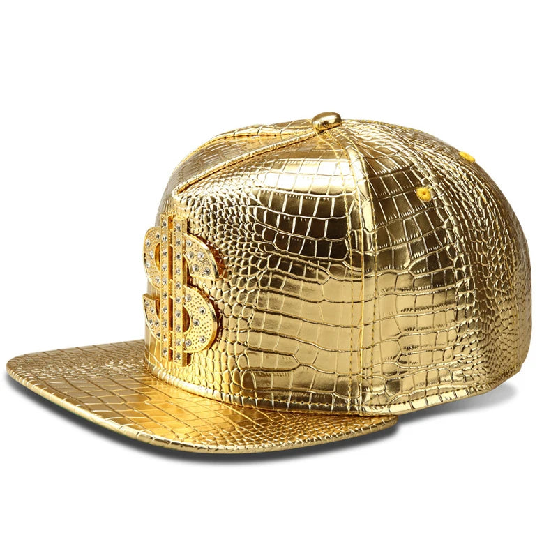 New Style Fashion Snapback Men Flat Brim Golden
