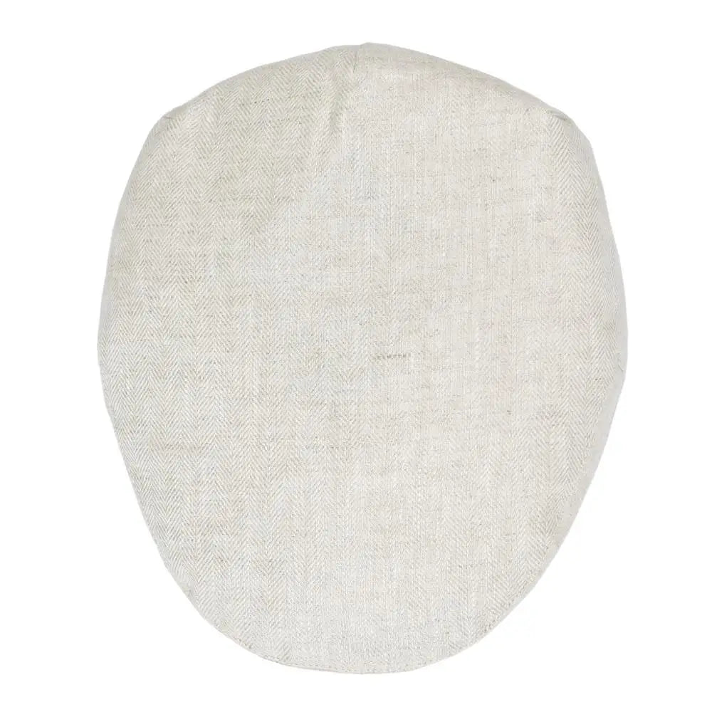 Linen Flat Cap For Men Women Herringbone Linen Newsboy Cap