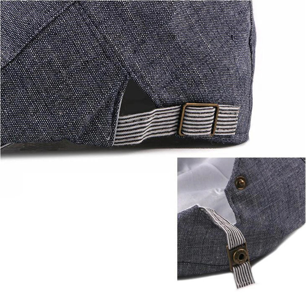 Men's Solid Berets Hat Golf Driving Sun Flat Disablement Fort Gatsby Hat