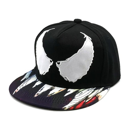 Large Eyes Prints Embroidery Wing Pattern Venom Unisex Hip Hop Caps