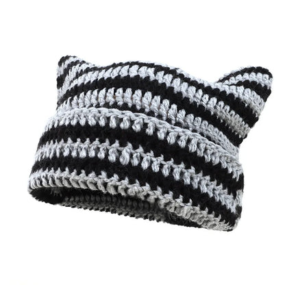 Custom Devil Striped Beanie Hat