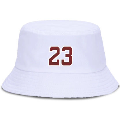 Fashion Letter 23 Print Bucket Hat Unisex Summer Beach Panama Hats