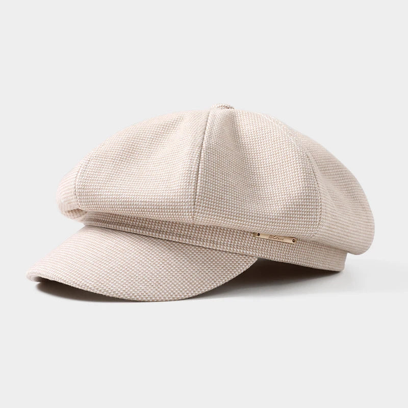 Autumn Winter Solid Color Outdoor Fashion Warm Ladies Beret Hats