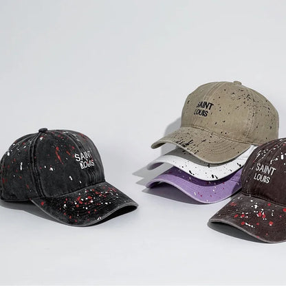 Painting Printing Baseball Cap Cool Stylish Design Stone Washed Dad Caps