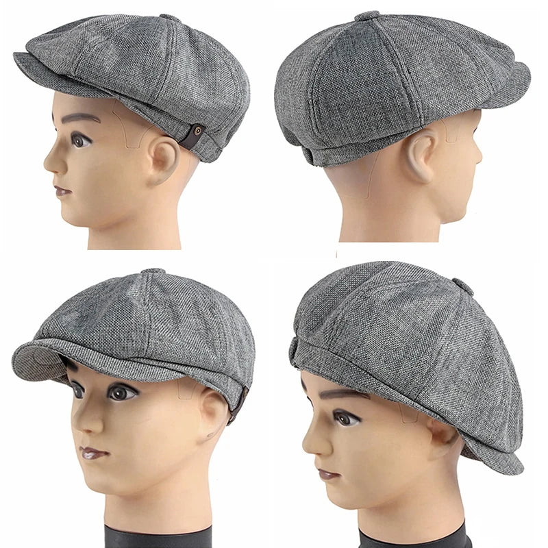 Newsboy Cap Men Spring Summer Octagonal Hat