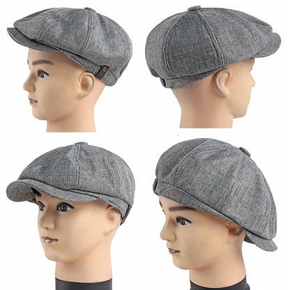 Newsboy Cap Men Spring Summer Octagonal Hat