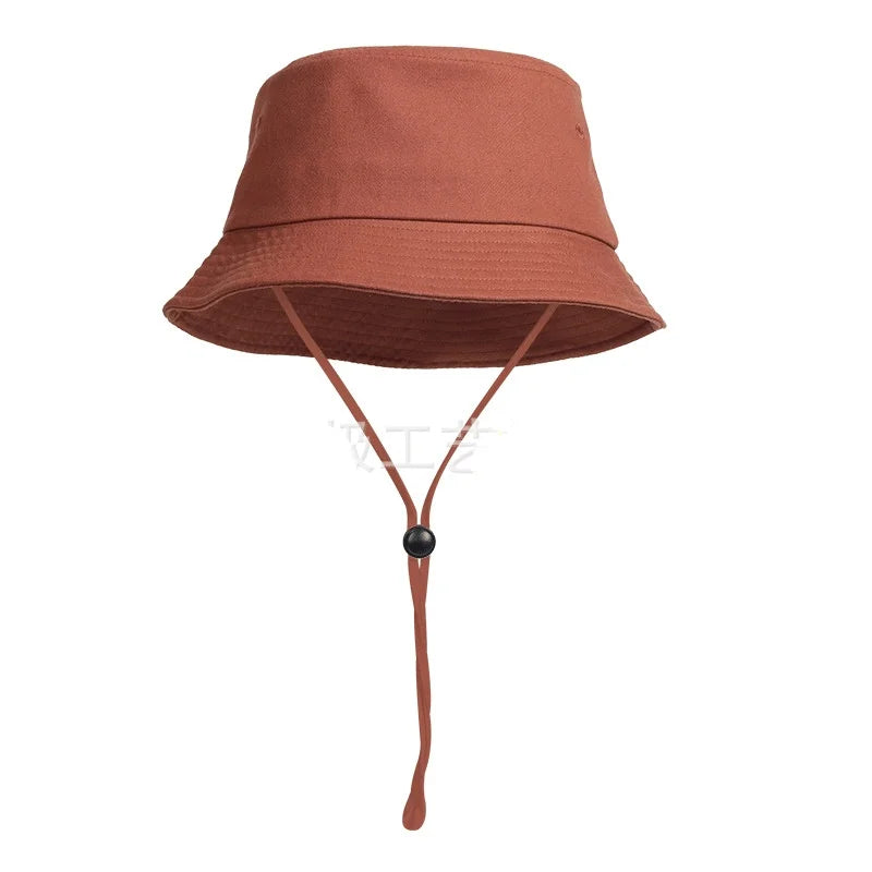 Lady Big Size Bucket Hats Women Pure Cotton Sun Cap Male Panama Hat Men Plus Size