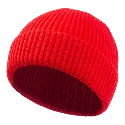 High Quality Thick Warm Male Winter Beanies Adult Casual Short Thread Hip Hop Hat