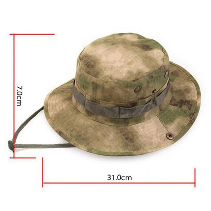 Tactical Hat Camouflage Fishing Cap Outdoor Sport Sun Bucket Cap Outdoor