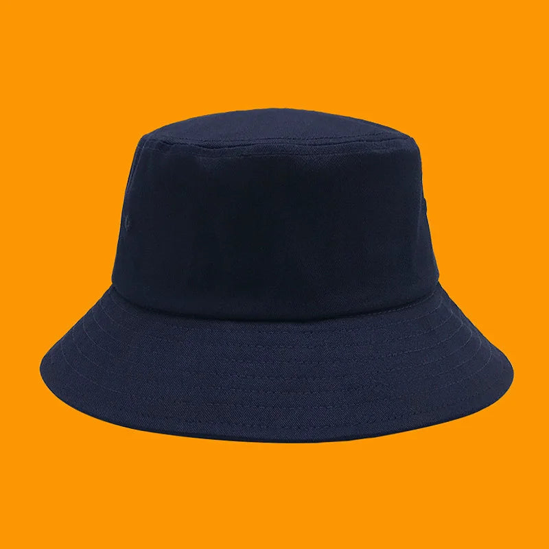 Bucket Hat for Ladies Beach Cotton Plain Panama Hats Big Bone Man Plus Size Fishing Sun Cap