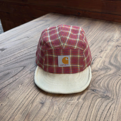 American Color Matching Retro Plaid Soft Brim Bump Cap