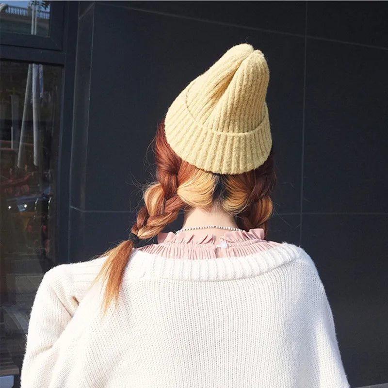 New Candy Colors Winter Hat Women Knitted Hat