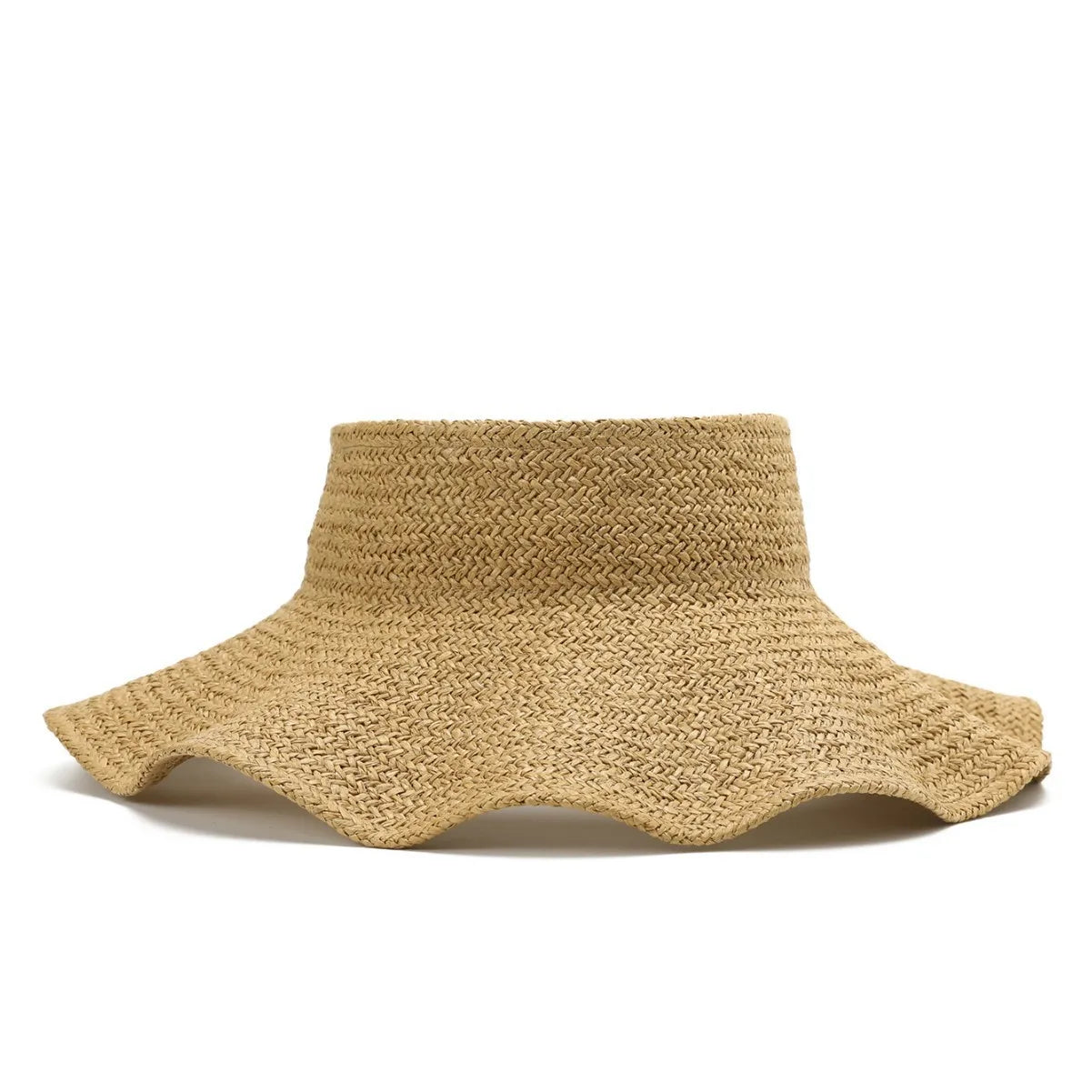 Gaomi Raffaitum Raffia Straw Silk Screen Printed Bucket Hat