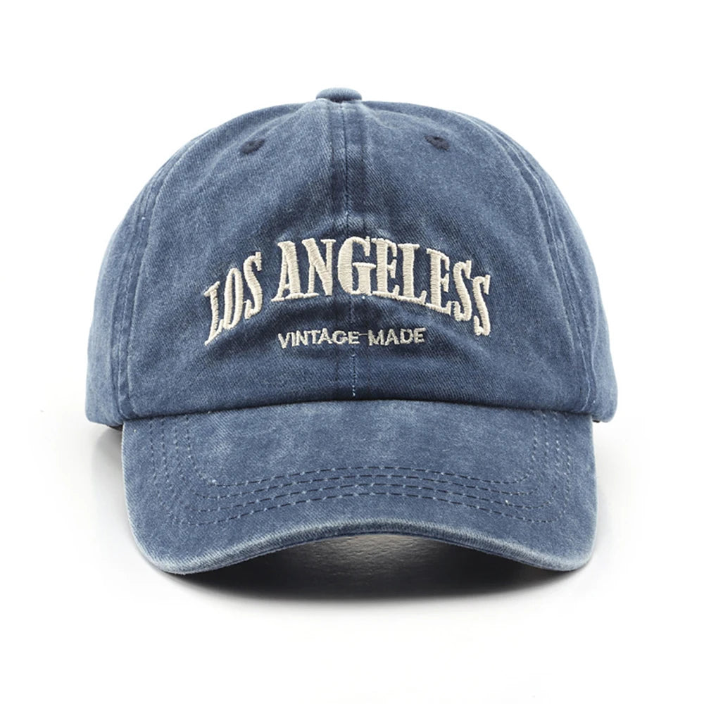 Vintage Letter Green Denim Hats For Men Women