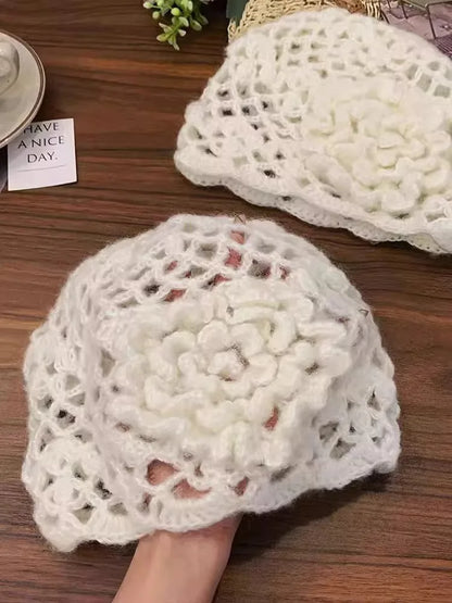 Spring Summer Ethnic Style Hollow Flower Blossom Women's Hat