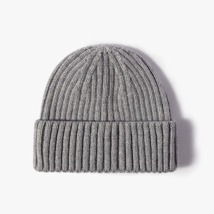 Youth Boys Girls Winter Warm Cuffed Plain Skull Knit Hat Cap