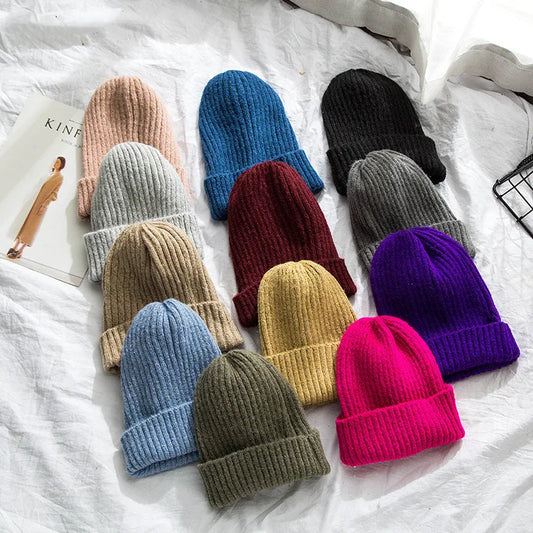 New Candy Colors Winter Hat Women Knitted Hat