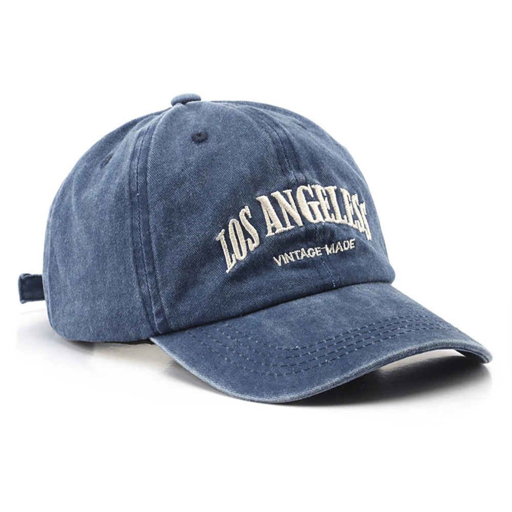 Vintage Letter Green Denim Hats For Men Women