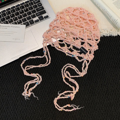 Ethnic Style Tassel Design Baotou Hat Women's Spring Summer